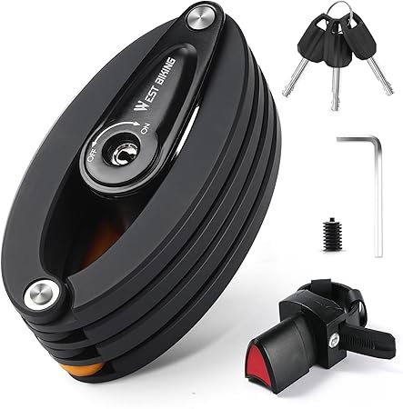 WEST BIKING bicycle lock anti-theft key lock mountain bike electric car chain lock motorcycle folding lock